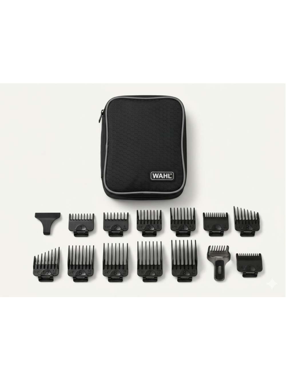 Wahl Hair Clipper Guards Set (14 Pc) with Case - Includes #1/2 & #1 1/2 Guards
